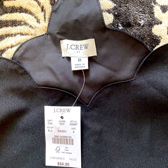 NWT black J.Crew Factory sz 8 racerback camisole - Picture 6 of 7